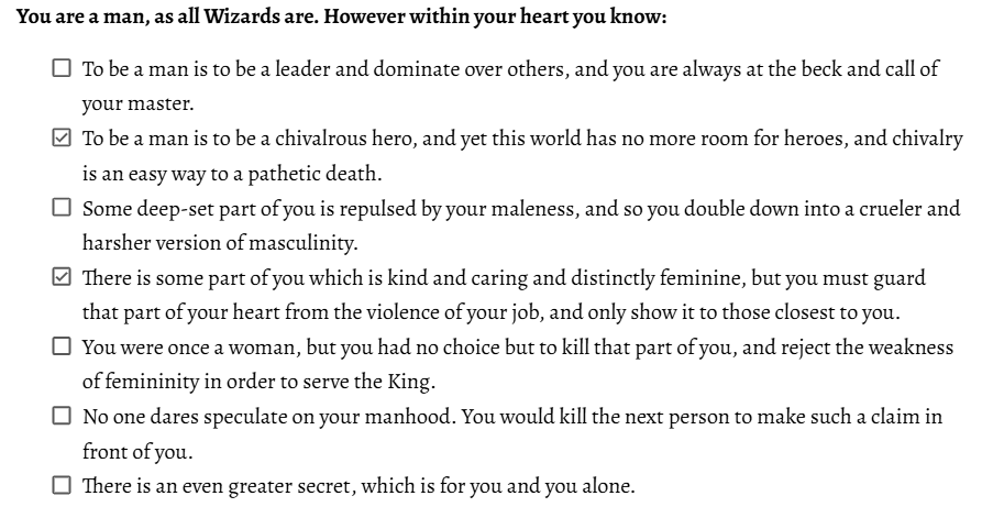 A section of the Warlock’s codex.